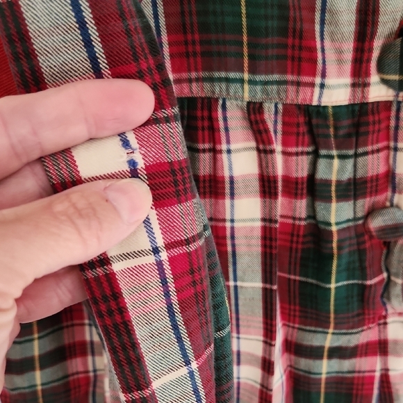 Ashley Taylor Vintage 90s Christmas Photos Country Red and Green Plaid PJs Sz L - Picture 7 of 9